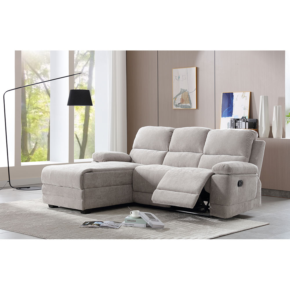 RELAX ΚΑΝΑΠΕΣ RECLINER ΓΩΝΙΑ ΑΡΙΣΤΕΡΗ BEIGE 212x156x96