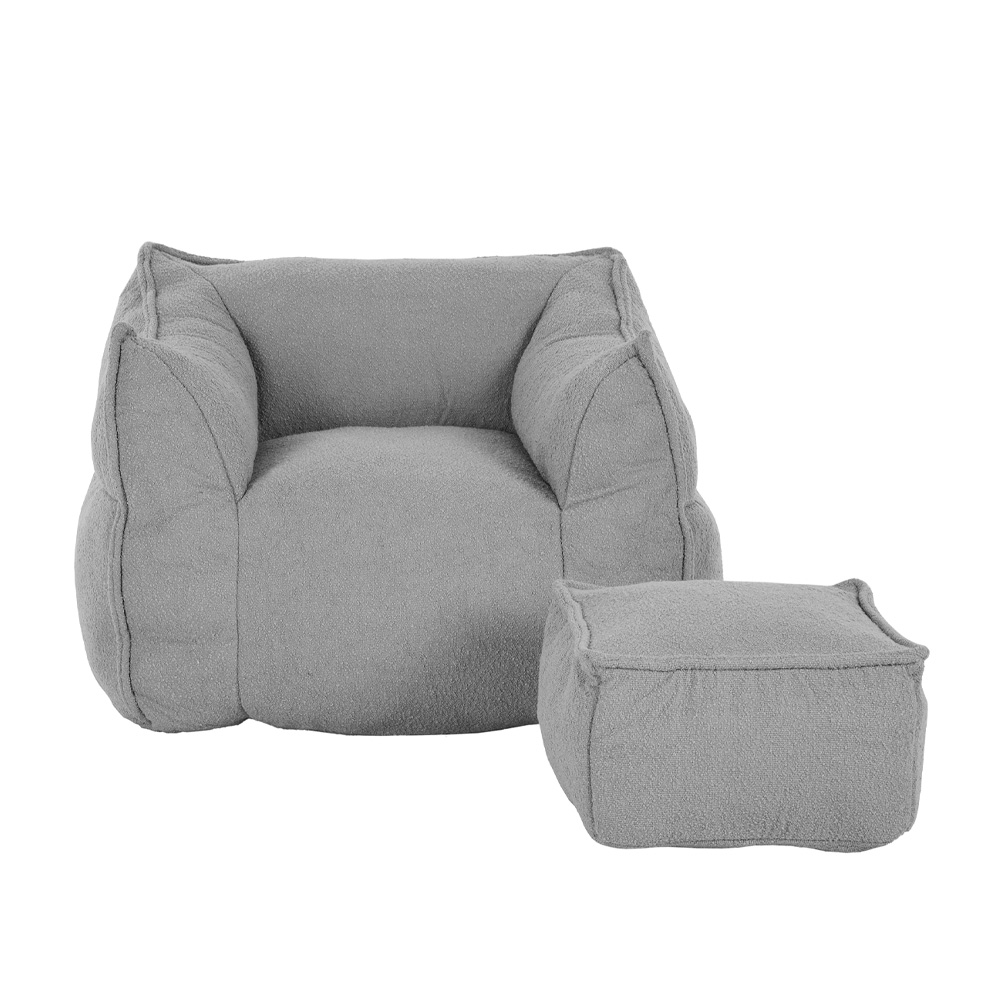 SPONGE ΠΟΛΥΘΡΟΝΑ SET ΓΚΡΙ SILVER 95x102x73cm