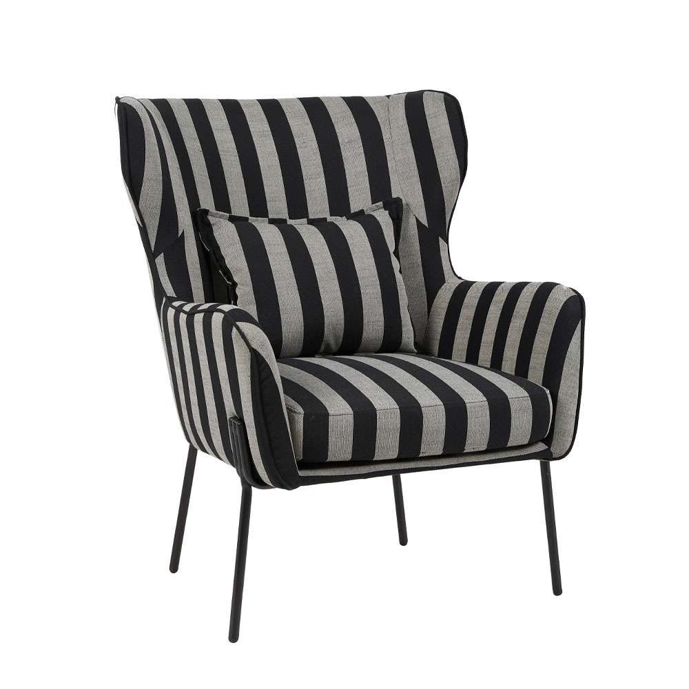 LOUNGE ΠΟΛΥΘΡΟΝΑ GREZ ΜΑΥΡΟ 72x84x97cm