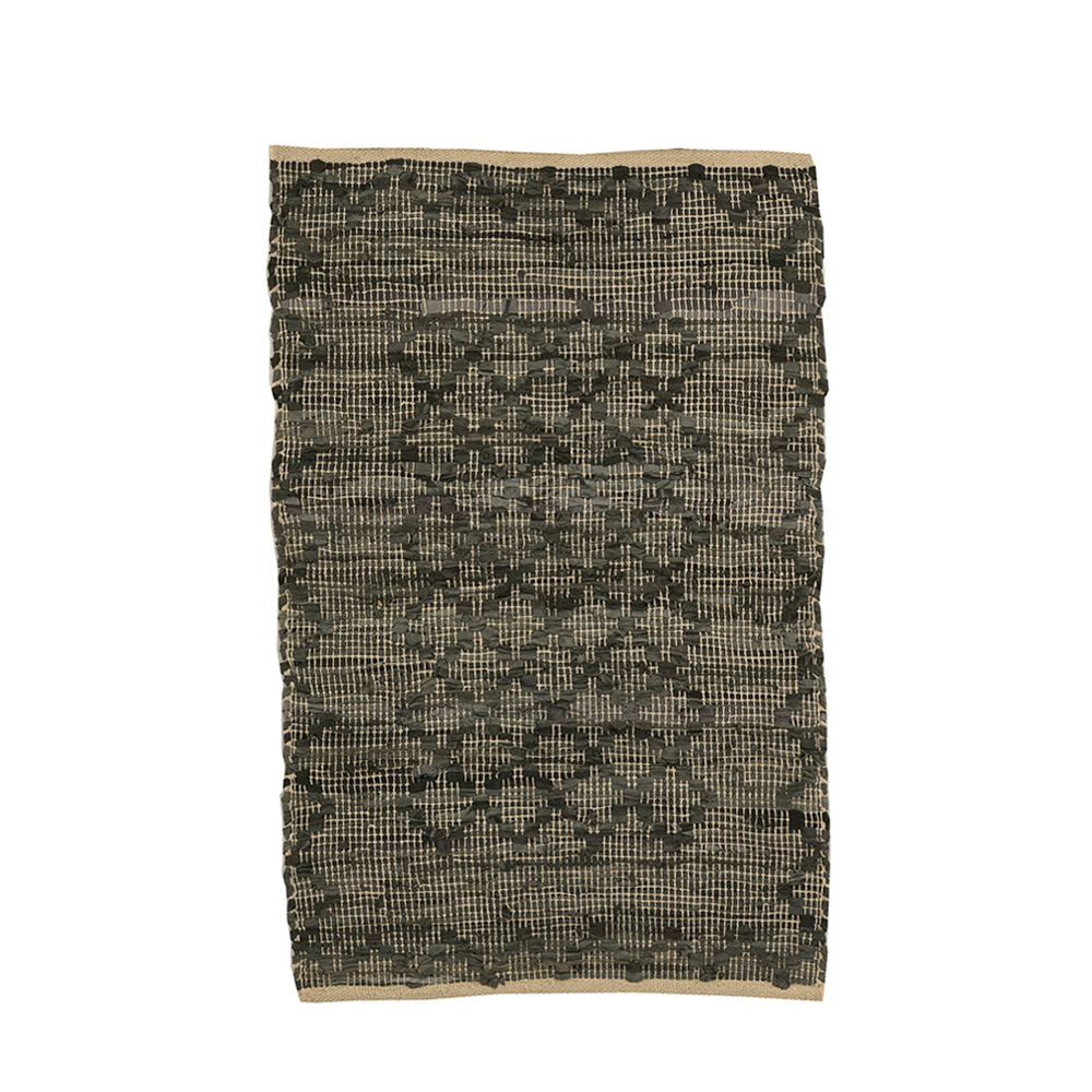 NOMADS ΧΑΛΑΚΙ 60x90cm ΔΕΡΜΑ ΓΚΡΙ ΜΑΥΡΟ