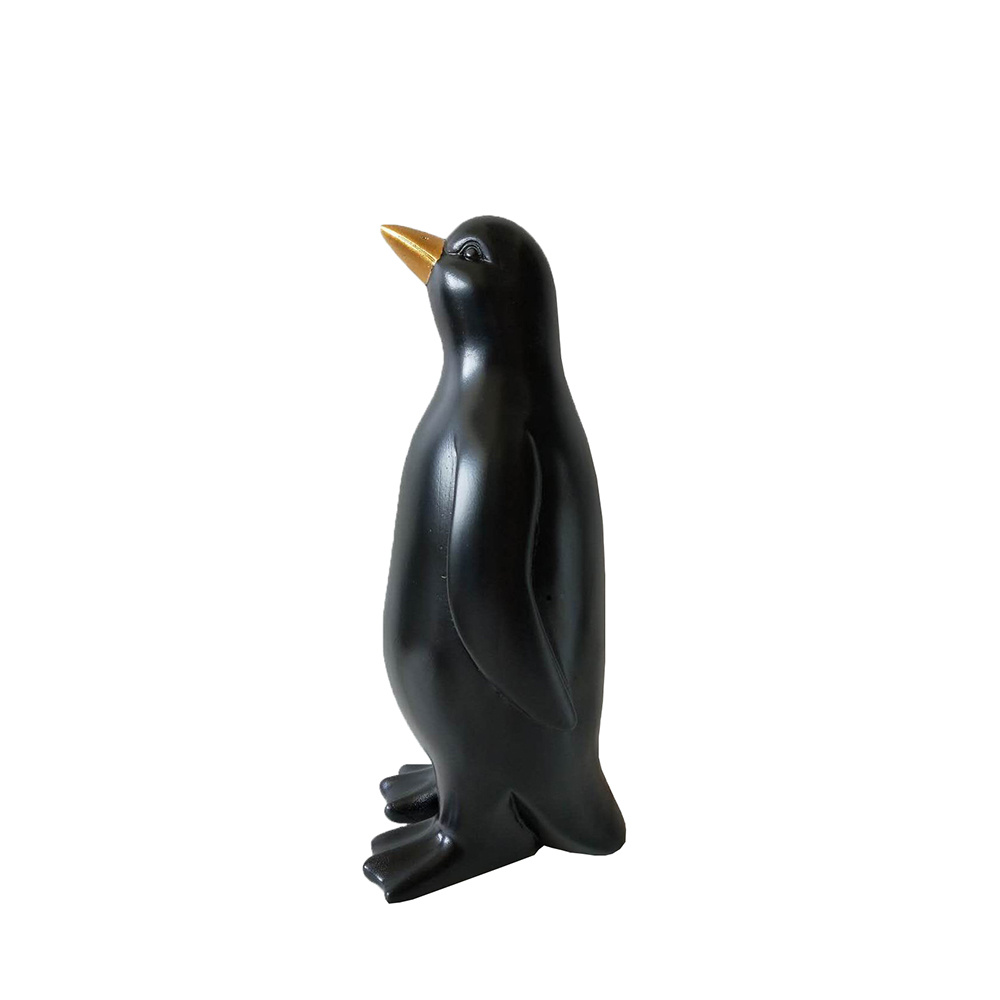 PENGUIN ΧΡΙΣΤΟΥΓΕΝΝΙΑΤΙΚΟ ΔΙΑΚΟΣΜΗΤΙΚΟ ΠΙΝΓΚΟΥΙΝΟΣ 13x13x29cm POLYRESIN ΜΑΥΡΟ ΧΡΥΣΟ