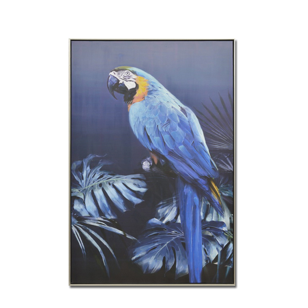 BLUΕ POPINJAY ΠΙΝΑΚΑΣ ΔΙΑΚΟΣΜΗΣΗΣ 82x122x5cm ΚΑΜΒΑΣ ΠΟΛΥΧΡΩΜΟ ΞΥΛΟ