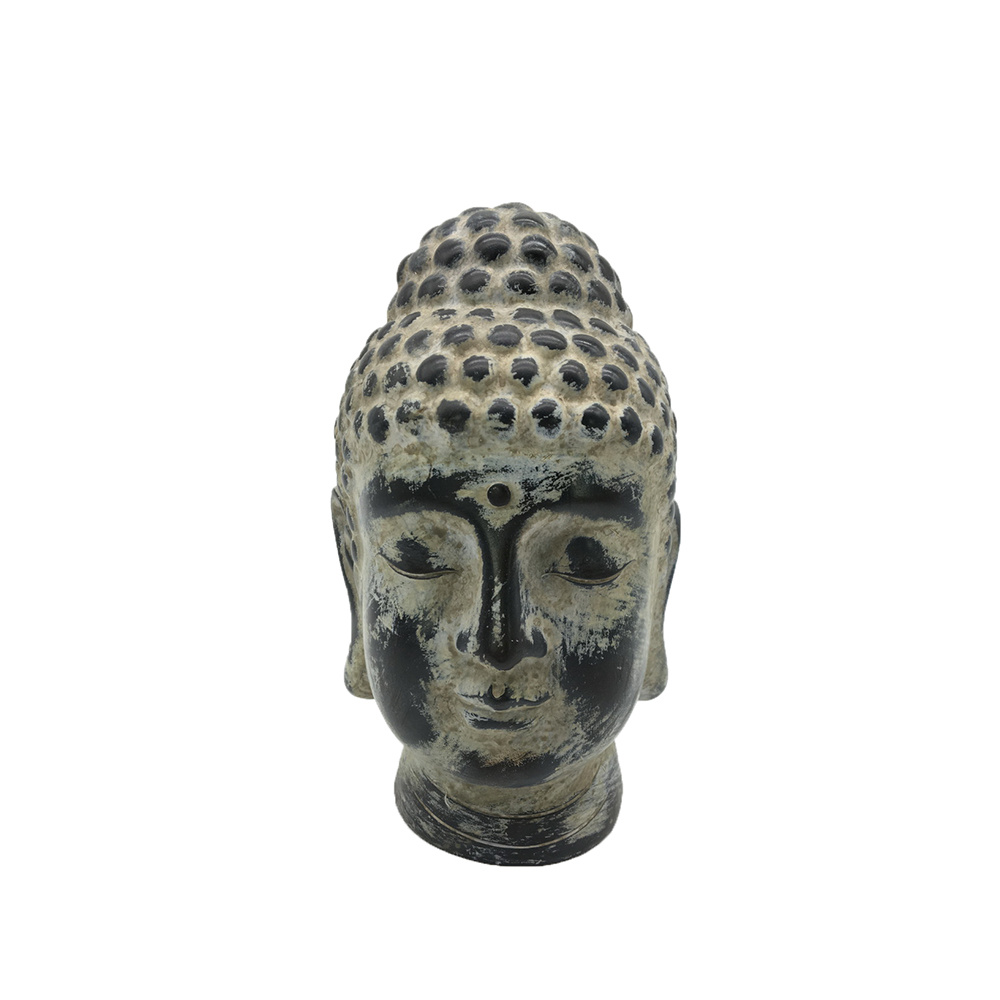 DAHRMA ΔΙΑΚΟΣΜΗΤΙΚΟ ΒΟΥΔΑΣ 16x14x22cm POLYRESIN ΓΚΡΙ ΜΑΥΡΟ