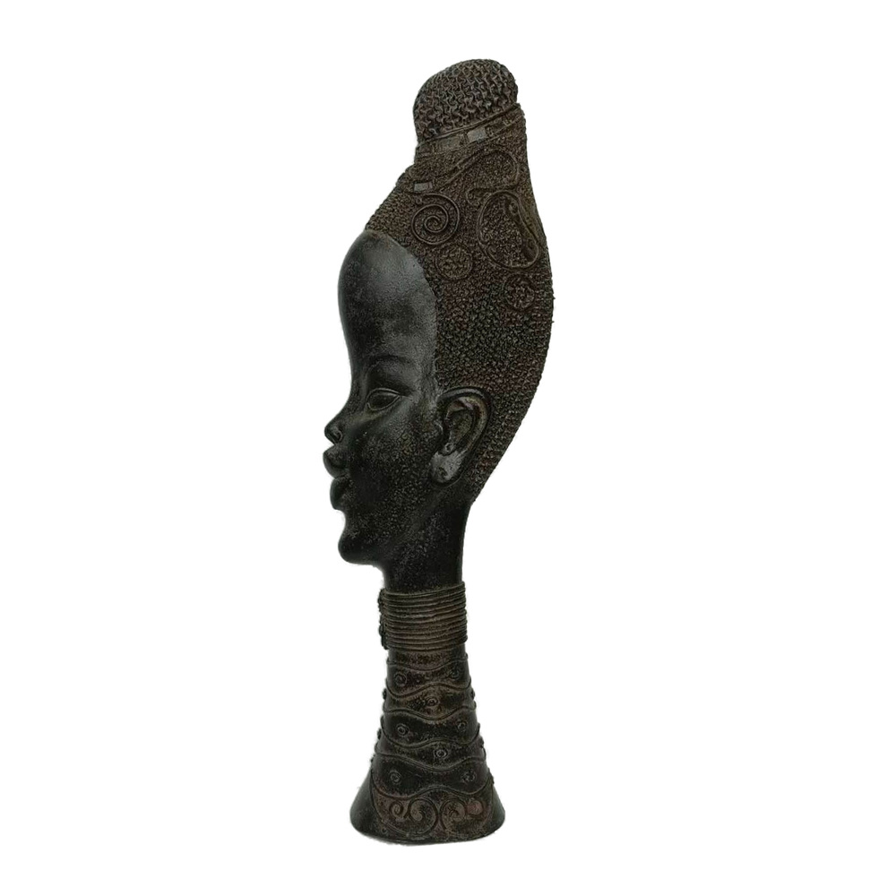 JABARI ΔΙΑΚΟΣΜΗΤΙΚΗ ΦΙΓΟΥΡΑ 13x6x43cm POLYRESIN ΜΑΥΡΟ ΚΑΦΕ