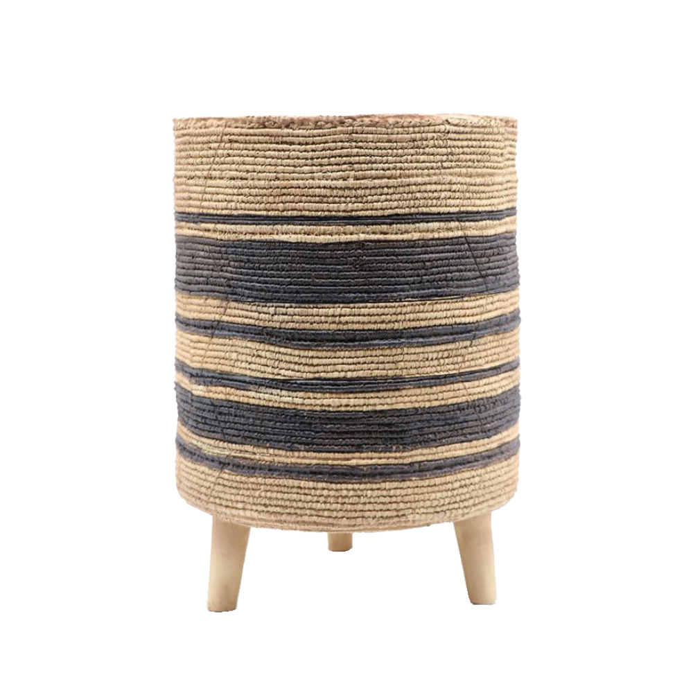 Κασπώ με tribal σχέδιο - Φυσικό & μαύρο 25x25x32 εκ. | Inka