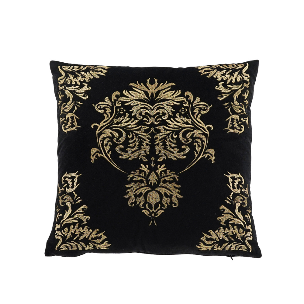 ROYAL ΔΙΑΚΟΣΜΗΤΙΚΟ ΜΑΞΙΛΑΡΙ 45x45cm ΒΕΛΟΥΔΟ ΧΡΥΣΟ ΜΑΥΡΟ