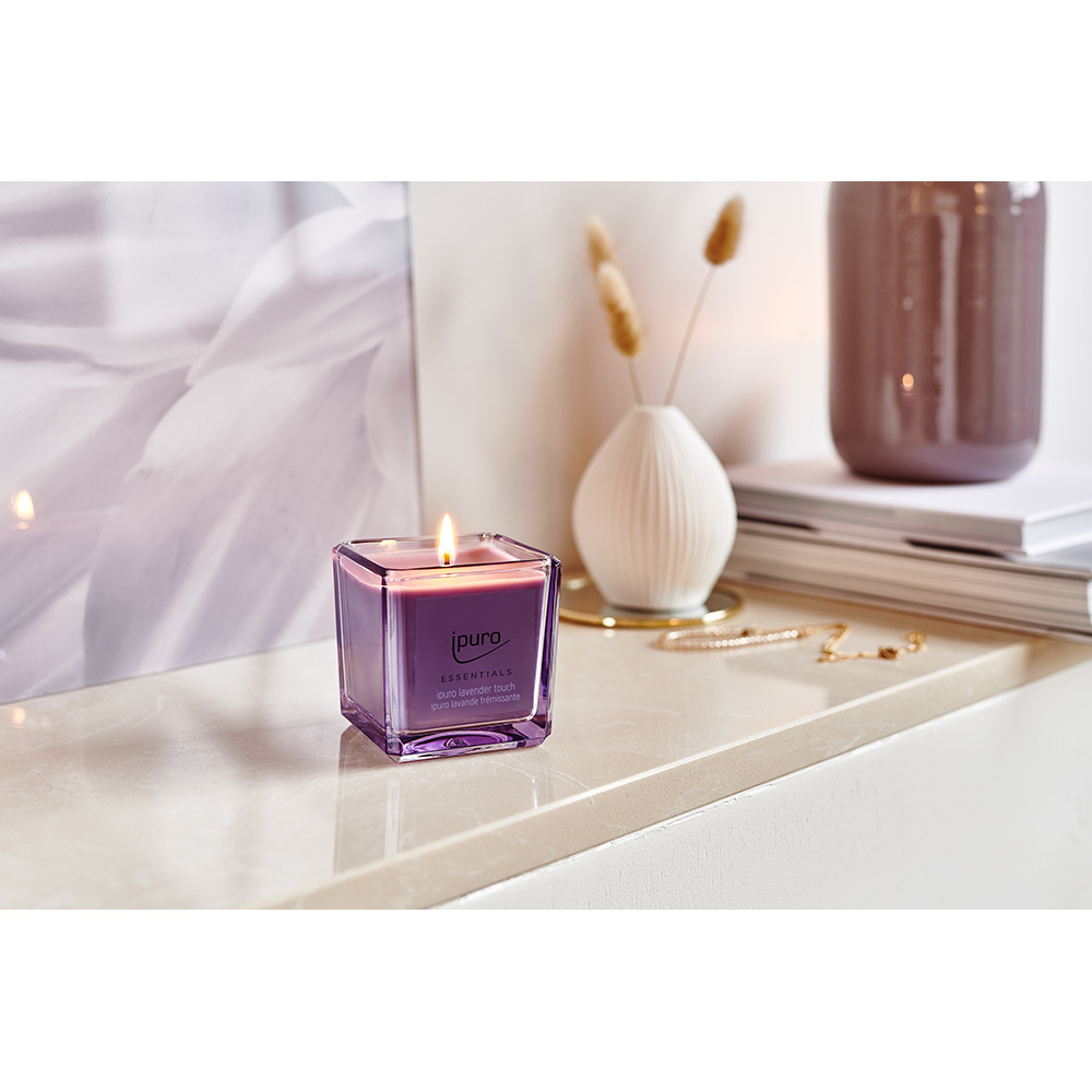 Αρωματικό κερί 125 γρ. 7x7x7 εκ. | Ipuro Essentials Levander Touch