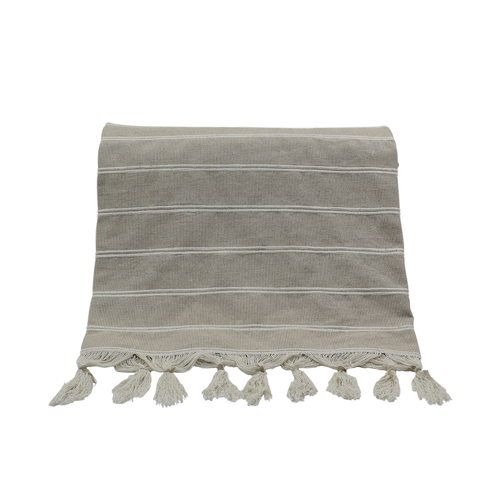 AMMOS 2 ΡΙΧΤΑΡΙ ΔΙΑΚΟΣΜΗΤΙΚΟ 150x210cm ΒΑΜΒΑΚΙ ΜΠΕΖ ΛΕΥΚΟ