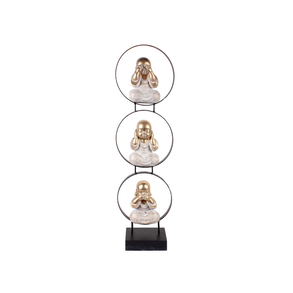 SAKYA ΔΙΑΚΟΣΜΗΤΙΚΟ TOTEM 18x9x64cm POLYRESIN ΧΡΥΣΟ ΜΑΥΡΟ