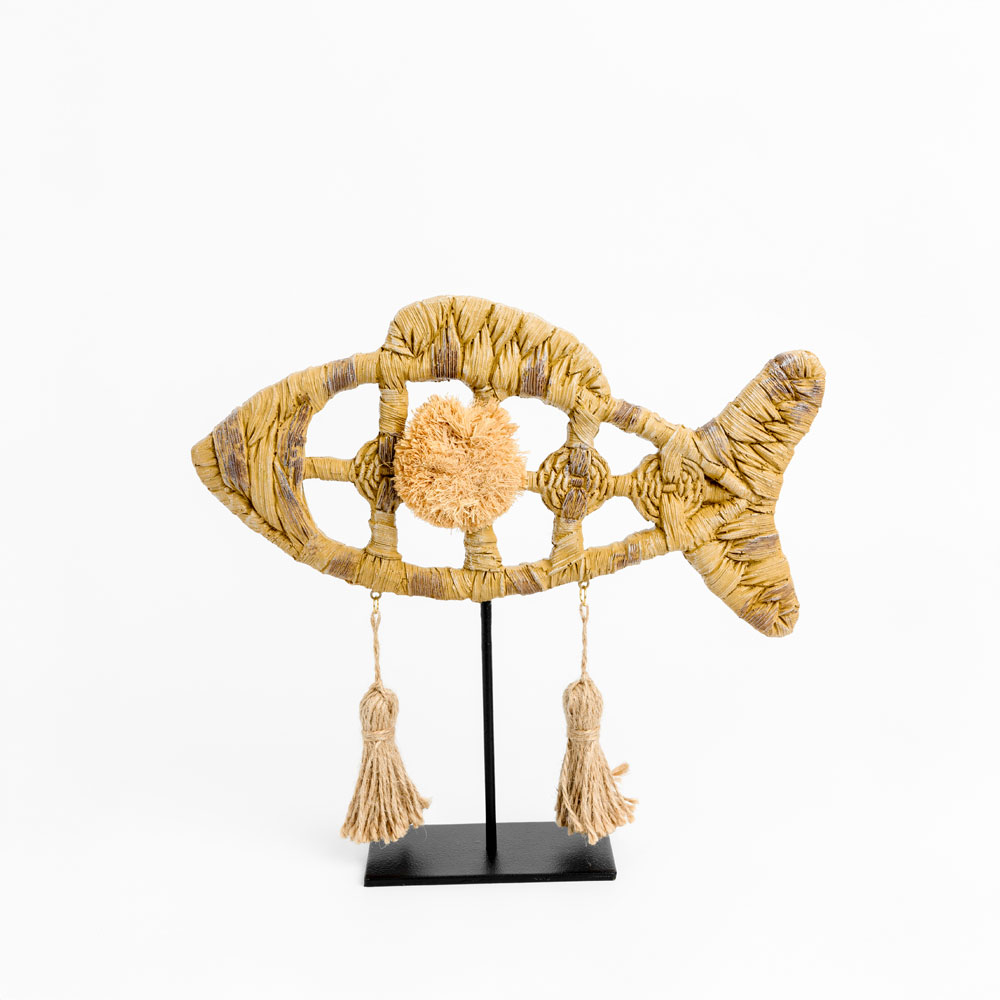 QUERSUS 2 ΔΙΑΚΟΣΜΗΤΙΚΟ ΨΑΡΙ 34x8x34cm POLYRESIN ΦΥΣΙΚΟ ΜΕΤΑΛΛΟ