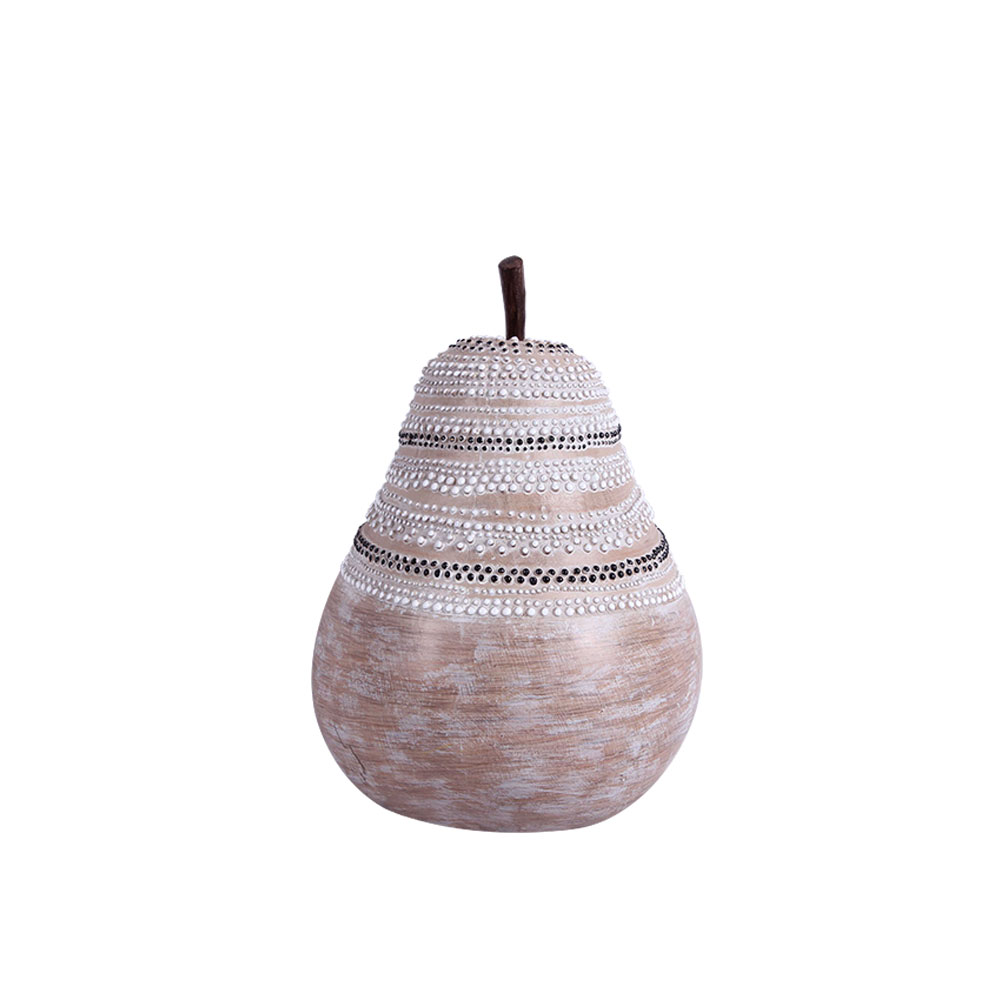 ULMUS ΔΙΑΚΟΣΜΗΤΙΚΟ ΑΧΛΑΔΙ 17x16x23cm POLYRESIN ΦΥΣΙΚΟ ΛΕΥΚΟ