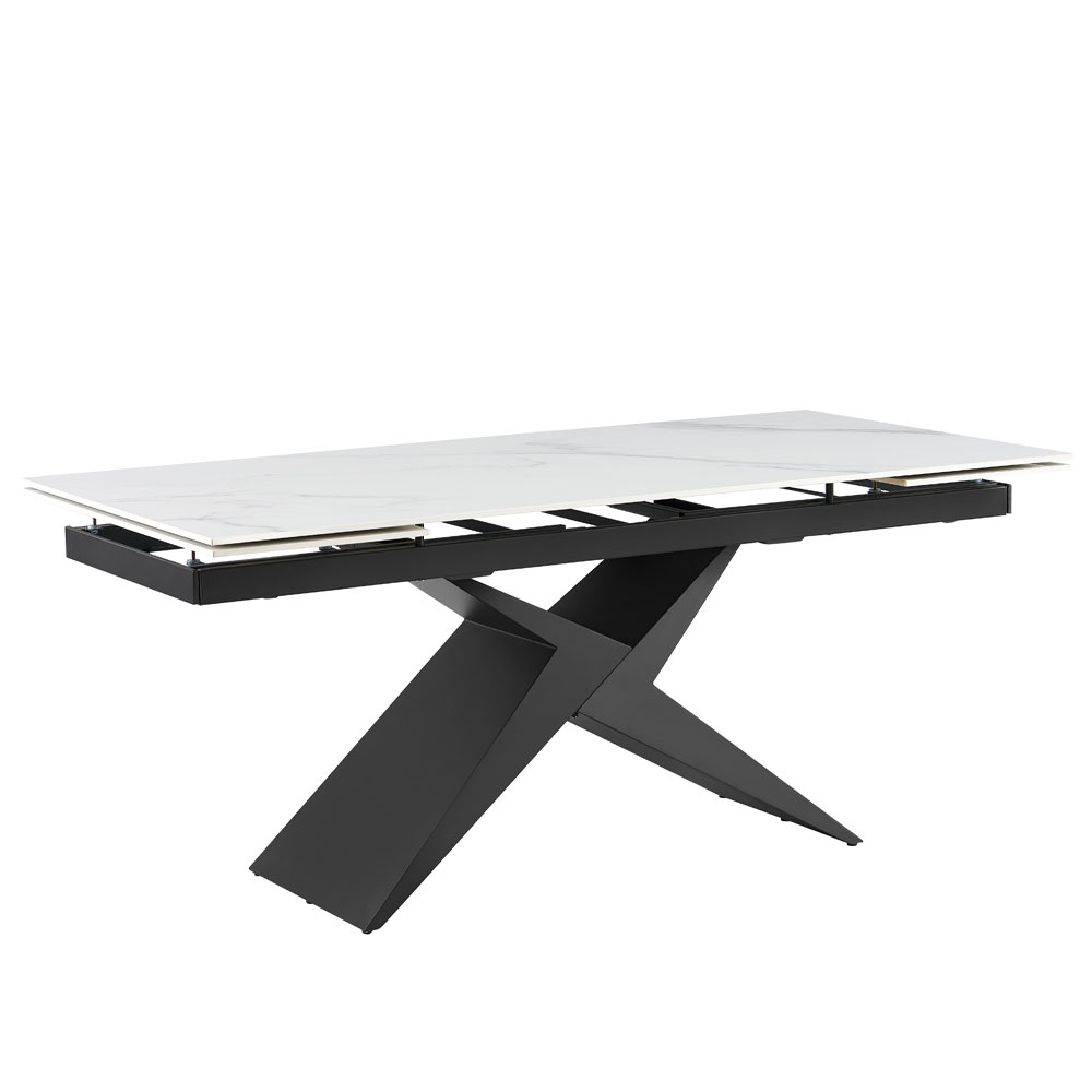 CAPO ΤΡΑΠΕΖΙ ΕΠΕΚΤΕΙΝΟΜΕΝΟ-Η ΛΕΥΚΟ ΜΕ ΟΨΗ ΜΑΡΜΑΡΟΥ 180x90x75cm