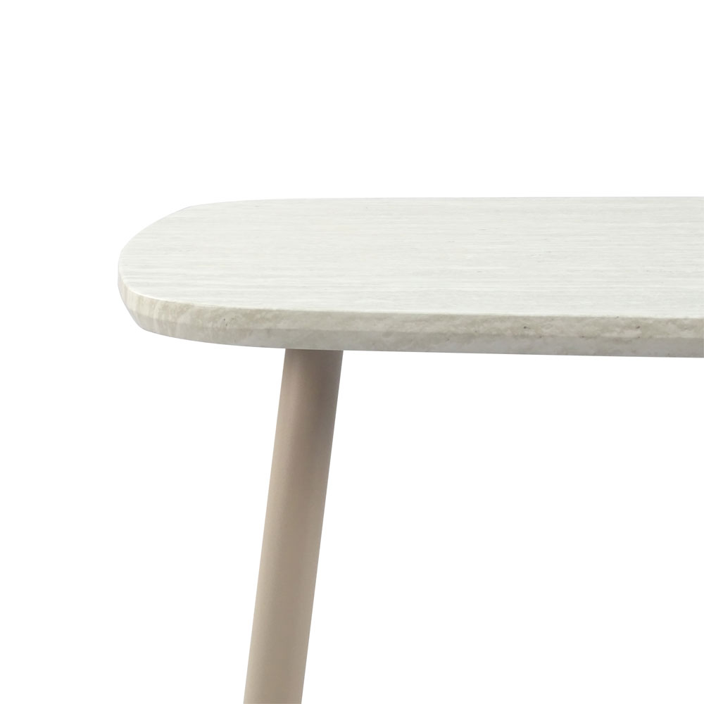 PICCOLO ΤΡΑΠΕΖΙ BEIGE ΜΕ ΟΨΗ ΜΑΡΜΑΡΟΥ 120x80x75cm