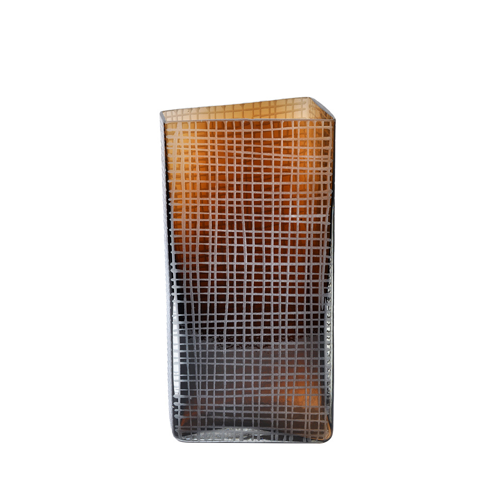 GRAVIR HONEY ΒΑΖΟ 16x12x33cm ΓΥΑΛΙ ΚΑΦΕ