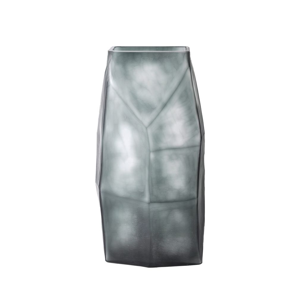 Γυάλινο βάζο - Γκρι 21x15x38 εκ. | Roche Grey
