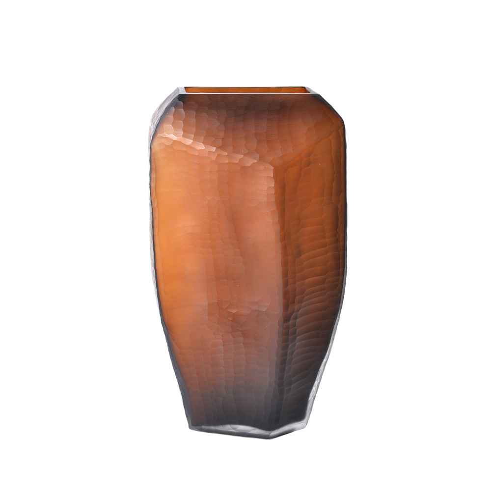 Γυάλινο βάζο - Καφέ 21x12x38 εκ. | Ciseau Honey
