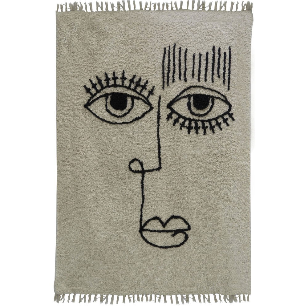 FACE ΧΑΛΑΚΙ 60x90cm ΒΑΜΒΑΚΙ ΜΠΕΖ ΜΑΥΡΟ