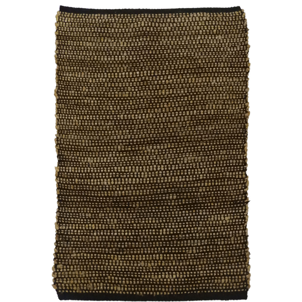 EARTH ΧΑΛΑΚΙ 60x90cm ΓΙΟΥΤΑ ΜΠΕΖ ΜΑΥΡΟ ΒΑΜΒΑΚΙ