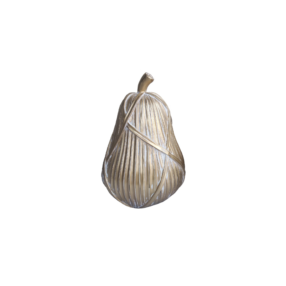 Διακοσμητικό αχλάδι - Χρυσό 12x12x18 εκ. | Tricot Poire