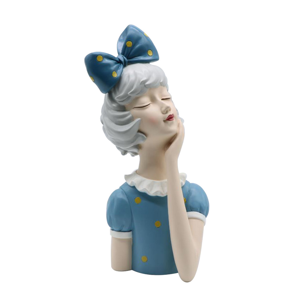 TRAVEL GIRL ΔΙΑΚΟΣΜΗΤΙΚΗ ΦΙΓΟΥΡΑ 17x15x34cm POLYRESIN ΠΟΛΥΧΡΩΜΟ