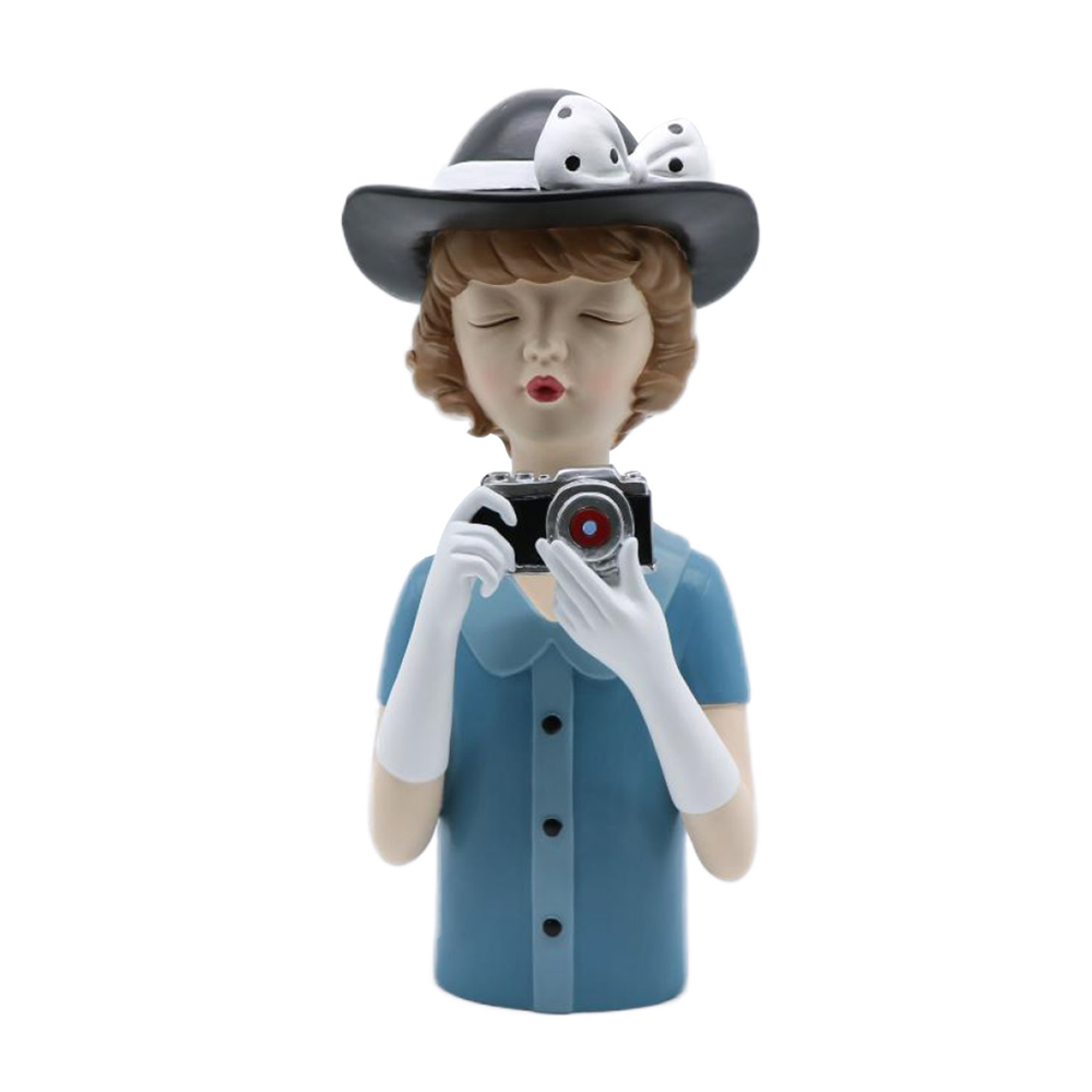 TRAVEL GIRL 6 ΔΙΑΚΟΣΜΗΤΙΚΗ ΦΙΓΟΥΡΑ 15x14x34cm POLYRESIN ΠΟΛΥΧΡΩΜΟ
