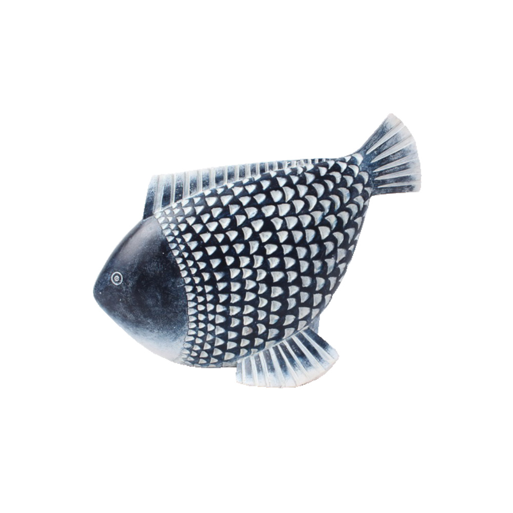 CHROMIS ΔΙΑΚΟΣΜΗΤΙΚΟ ΨΑΡΙ 23x8x18cm POLYRESIN ΜΠΛΕ ΛΕΥΚΟ