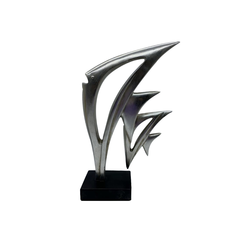 PEZ ΔΙΑΚΟΣΜΗΤΙΚΟ ΨΑΡΙ 23x8x24cm POLYRESIN ΑΣΗΜΙ ΜΑΥΡΟ