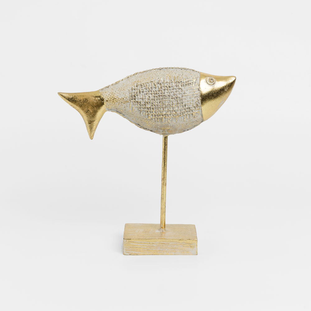 SAKANA ΔΙΑΚΟΣΜΗΤΙΚΟ ΨΑΡΙ 22x6x22cm POLYRESIN ΧΡΥΣΟ