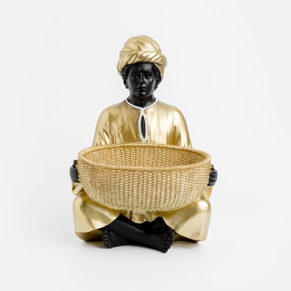 VEDAS ΔΙΑΚΟΣΜΗΤΙΚΗ ΦΙΓΟΥΡΑ 19x18x27cm POLYRESIN ΧΡΥΣΟ ΜΑΥΡΟ