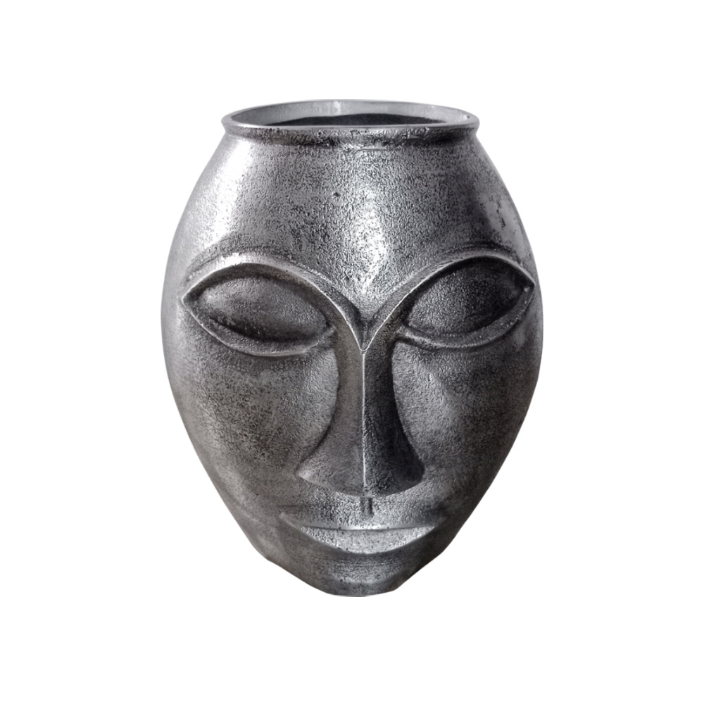 Βάζο αλουμινίου - Ασημί αντικέ 23x23x27 εκ. | Harga