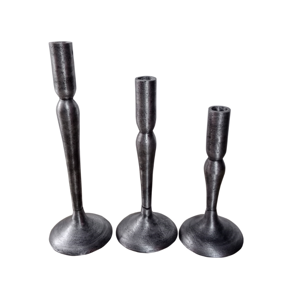 DEMEK ΚΗΡΟΠΗΓΙΟ SET 3ΤΜΧ 10x10x31cm ΑΛΟΥΜΙΝΙΟ ΑΣΗΜΙ ΑΝΤΙΚΕ
