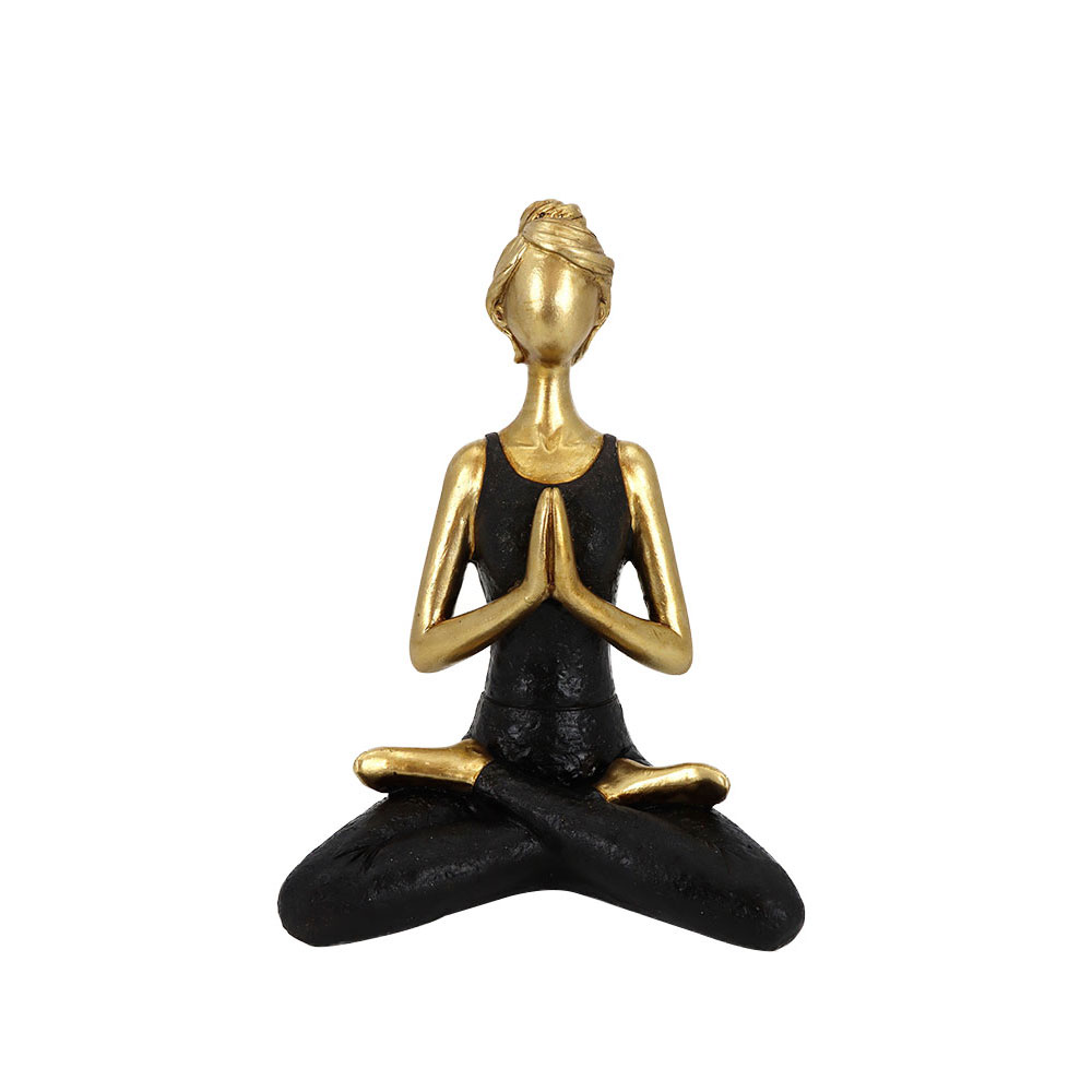VASANTA ΔΙΑΚΟΣΜΗΤΙΚΗ ΦΙΓΟΥΡΑ 14x9x19cm POLYRESIN ΧΡΥΣΟ ΜΑΥΡΟ