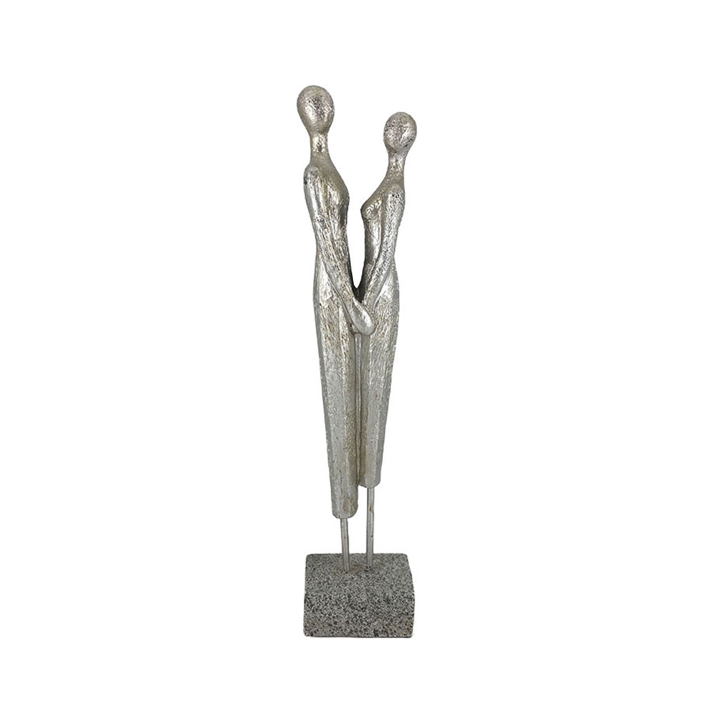 ENSEMBLE ΔΙΑΚΟΣΜΗΤΙΚΗ ΦΙΓΟΥΡΑ 8x5x31cm POLYRESIN ΑΣΗΜΙ