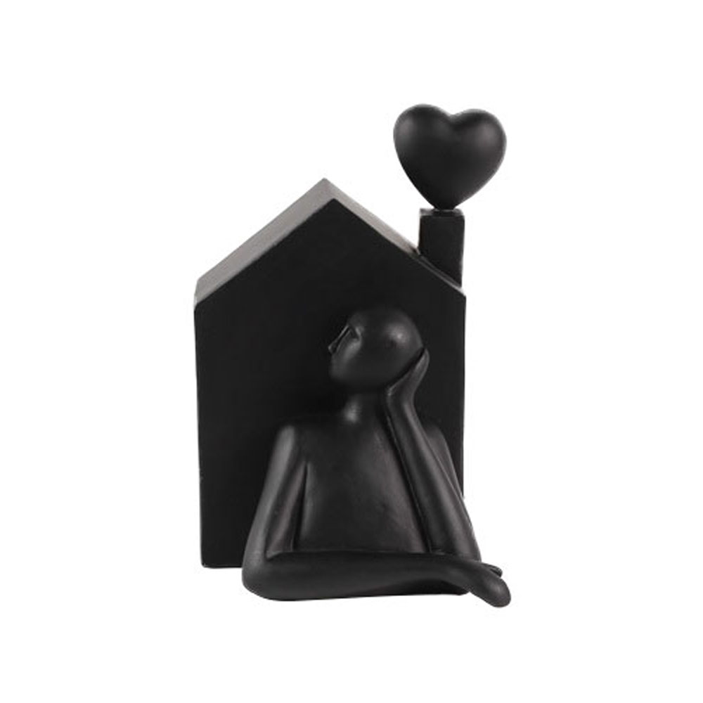 KEMMEL ΔΙΑΚΟΣΜΗΤΙΚΗ ΦΙΓΟΥΡΑ 13x12x18cm POLYRESIN ΜΑΥΡΟ