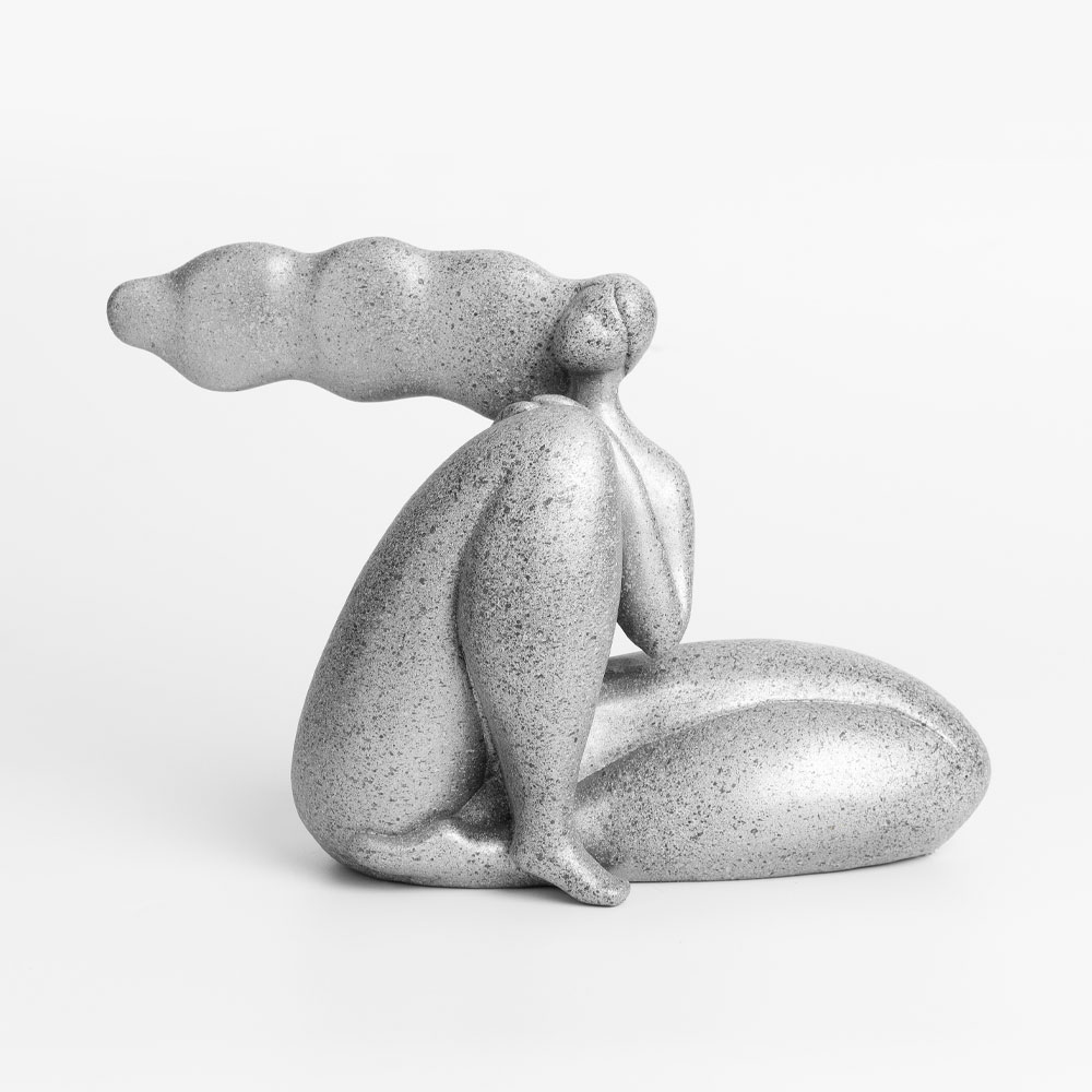 CHEVEU SILVER 2 ΔΙΑΚΟΣΜΗΤΙΚΗ ΦΙΓΟΥΡΑ 24x10x17cm POLYRESIN ΑΣΗΜΙ