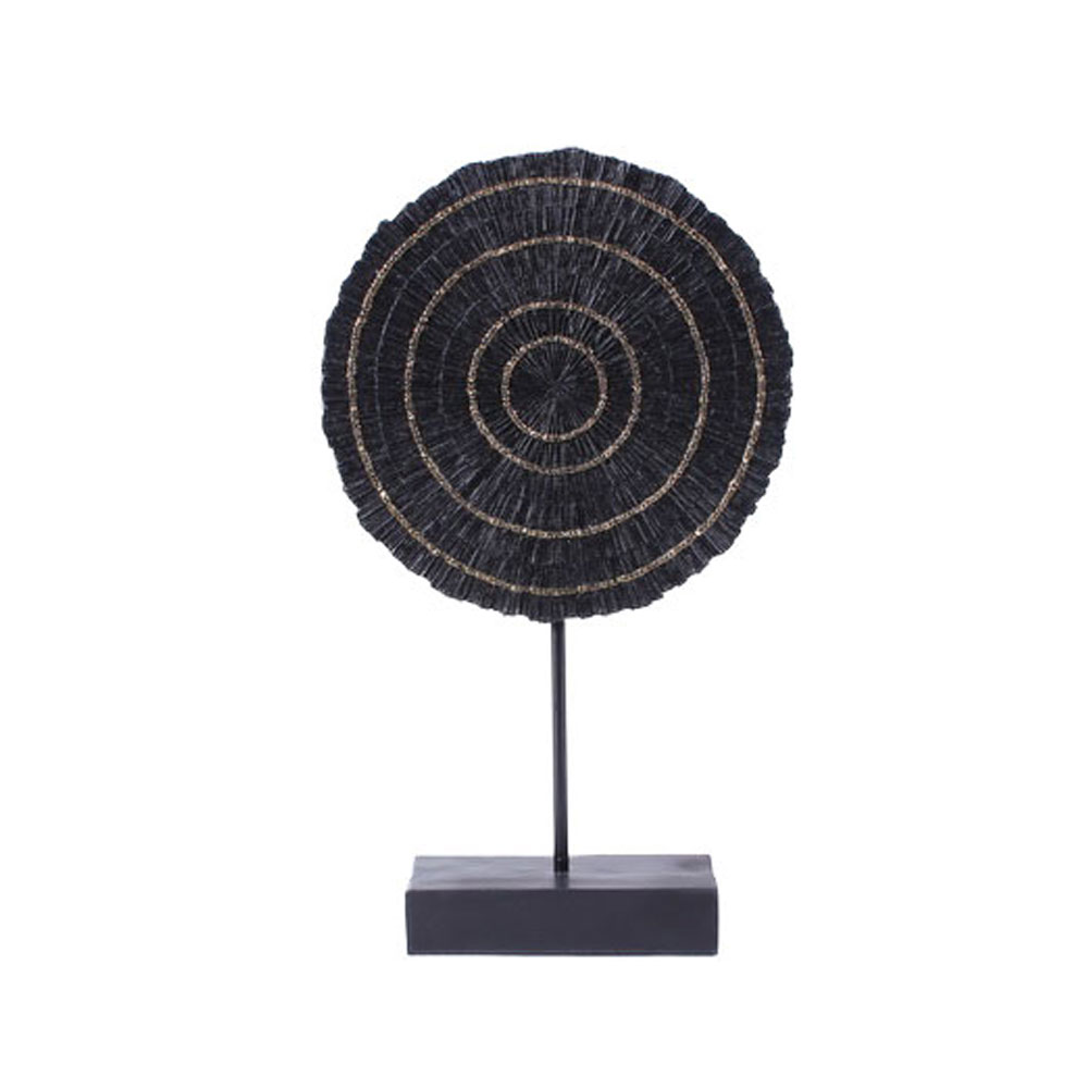 TUISI ΔΙΑΚΟΣΜΗΤΙΚΟ TOTEM 26x8x43cm POLYRESIN ΜΑΥΡΟ ΧΡΥΣΟ