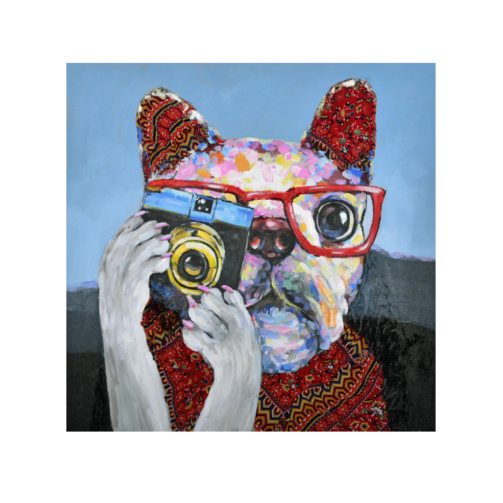 IMBA DOG ΠΙΝΑΚΑΣ ΔΙΑΚΟΣΜΗΣΗΣ 100x100x3cm ΚΑΜΒΑΣ ΠΟΛΥΧΡΩΜΟ ΞΥΛΟ