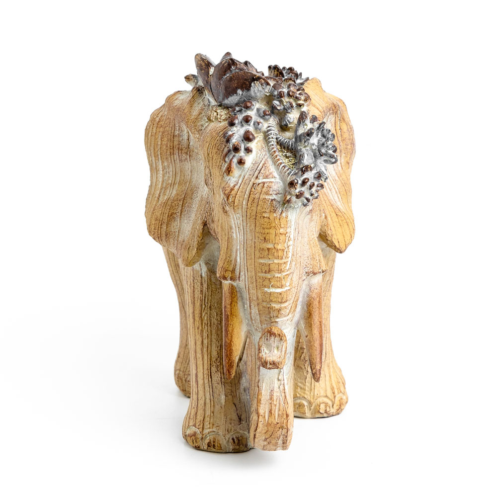 VINNY ΔΙΑΚΟΣΜΗΤΙΚΟ ΕΛΕΦΑΝΤΑΣ 23x11x20cm POLYRESIN ΜΠΕΖ