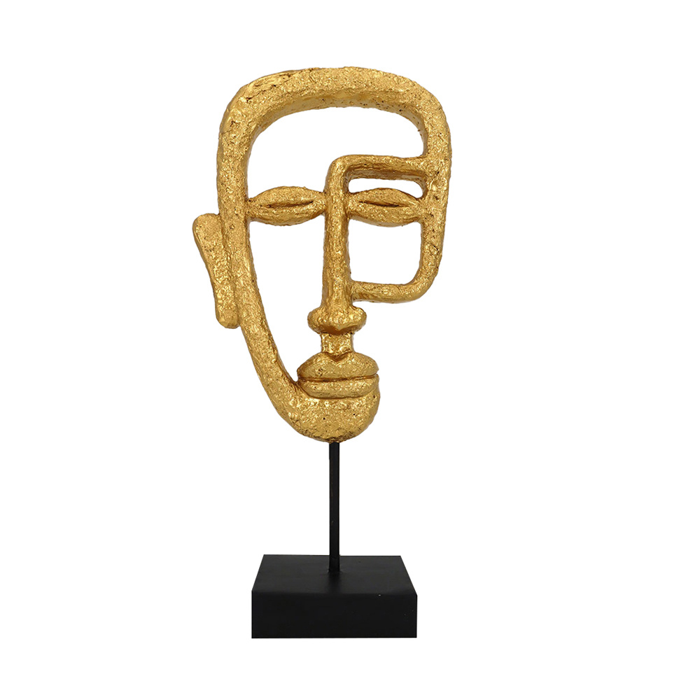 Διακοσμητικό totem από polyresin - Χρυσό & μαύρο 16x7x34 εκ. | Act Gold
