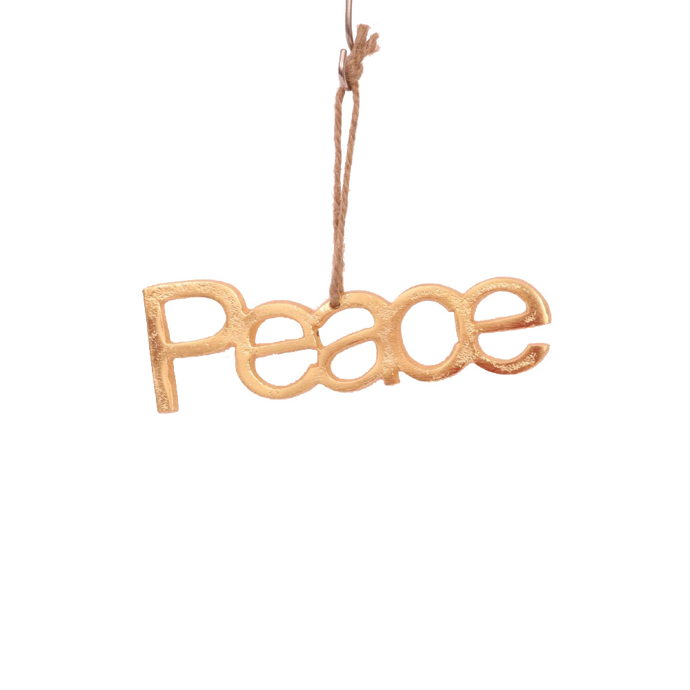 PEACE ΧΡΙΣΤΟΥΓΕΝΝΙΑΤΙΚΟ ΣΤΟΛΙΔΙ 6x0.5x15cm ΑΛΟΥΜΙΝΙΟ ΧΡΥΣΟ