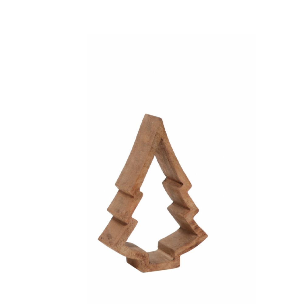 CHARM ΧΡΙΣΤΟΥΓΕΝΝΙΑΤΙΚΟ ΔΙΑΚΟΣΜΗΤΙΚΟ ΔΕΝΤΡΟ 12x4x14cm ΞΥΛΟ MANGO ΦΥΣΙΚΟ