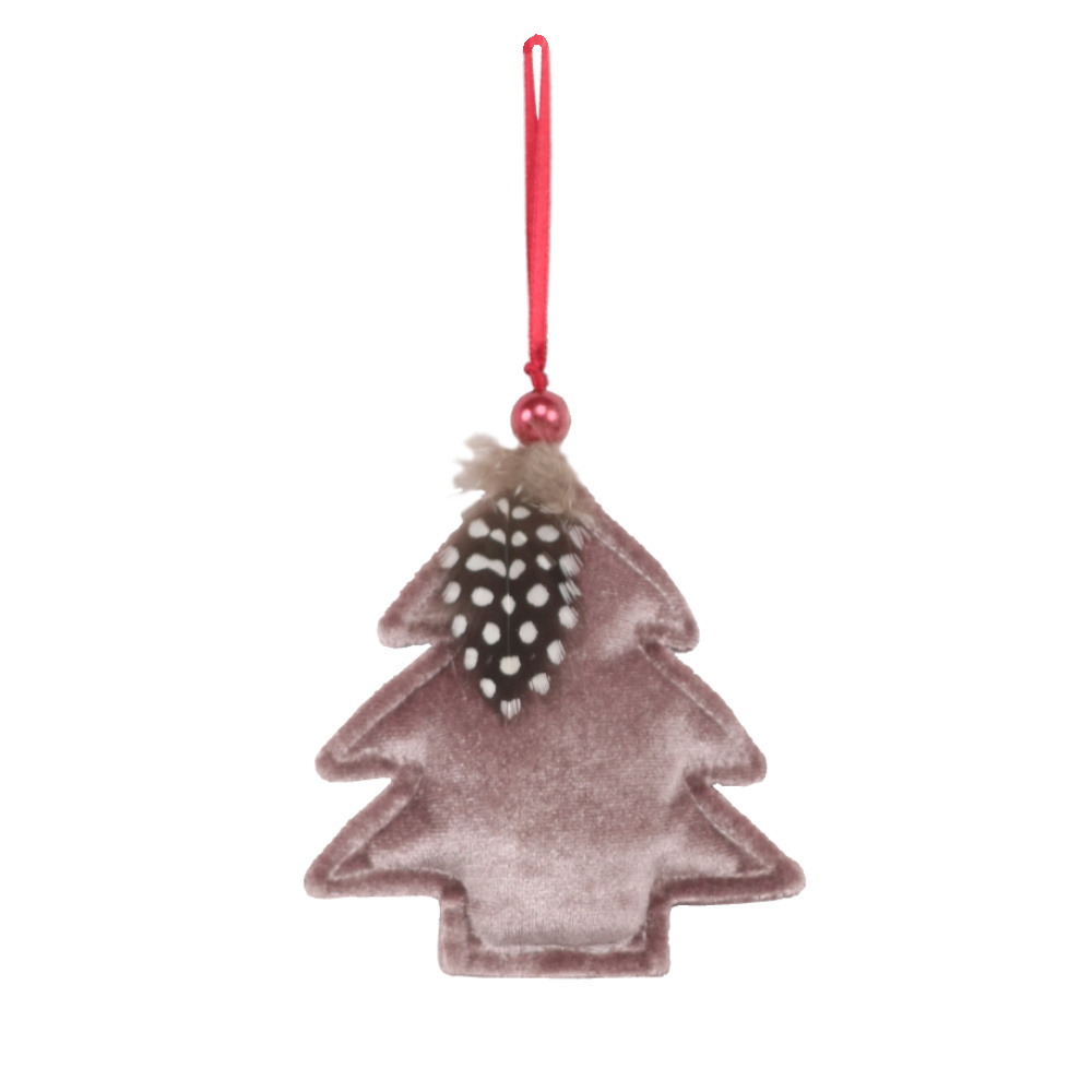 PIXIE ΧΡΙΣΤΟΥΓΕΝΝΙΑΤΙΚΟ ΣΤΟΛΙΔΙ ΔΕΝΤΡΟ 10x11cm POLYFOAM DUSTY PINK