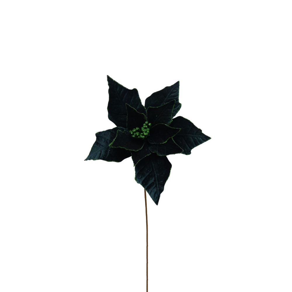 POINSETTIAS ΧΡΙΣΤΟΥΓΕΝΝΙΑΤΙΚΟ ΛΟΥΛΟΥΔΙ 32x32x55cm POLYESTER ΠΡΑΣΙΝΟ