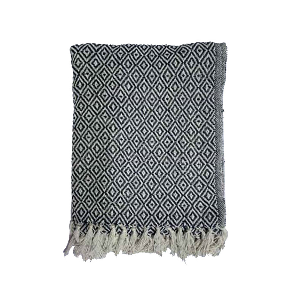 LANCE ΡΙΧΤΑΡΙ ΔΙΑΚΟΣΜΗΤΙΚΟ 130x170cm ΒΑΜΒΑΚΙ ΛΕΥΚΟ ΜΑΥΡΟ POLYESTER