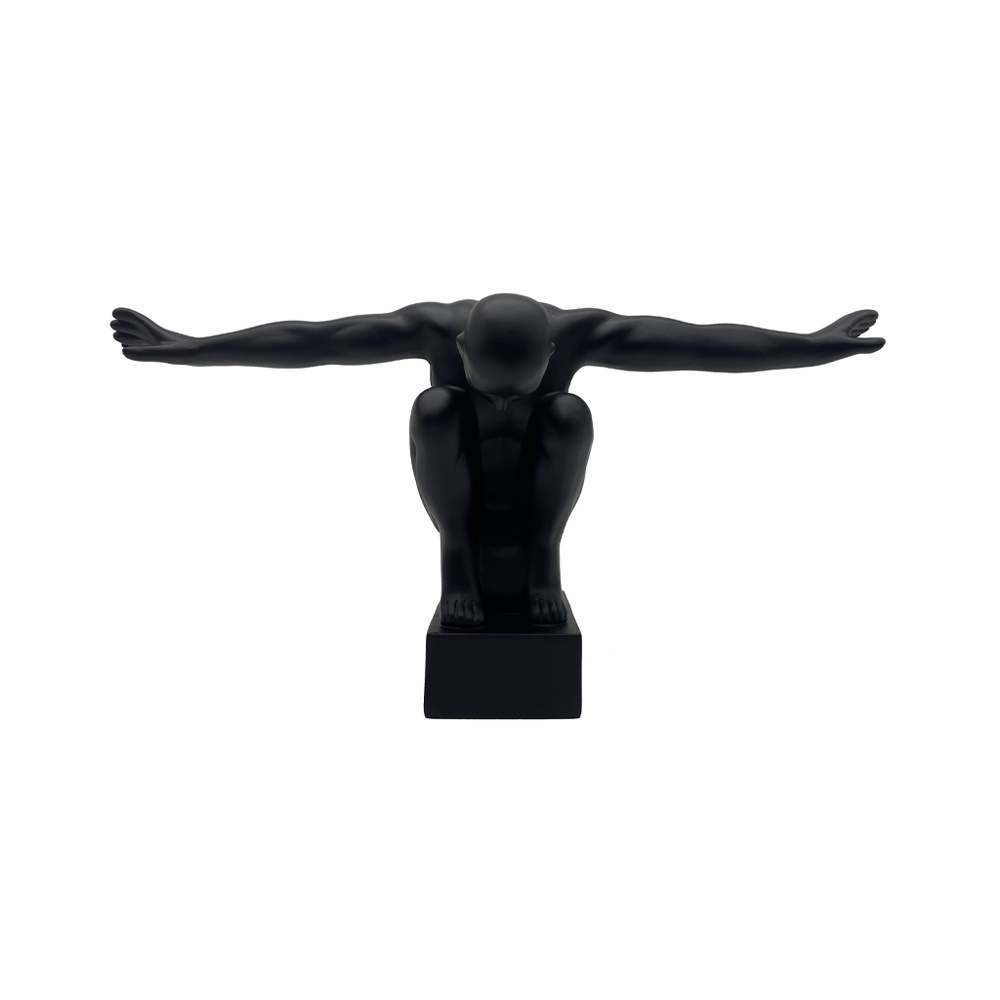 LEKO ΔΙΑΚΟΣΜΗΤΙΚΗ ΦΙΓΟΥΡΑ 17.3x13.3x33.4cm POLYRESIN ΜΑΥΡΟ