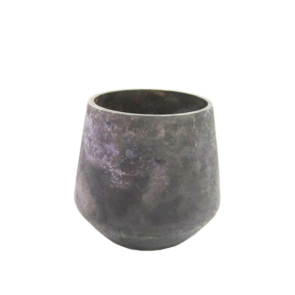 CINZA ΒΑΣΗ ΡΕΣΩ 13x13x11cm ΓΥΑΛΙ ΓΚΡΙ ΧΡΥΣΟ
