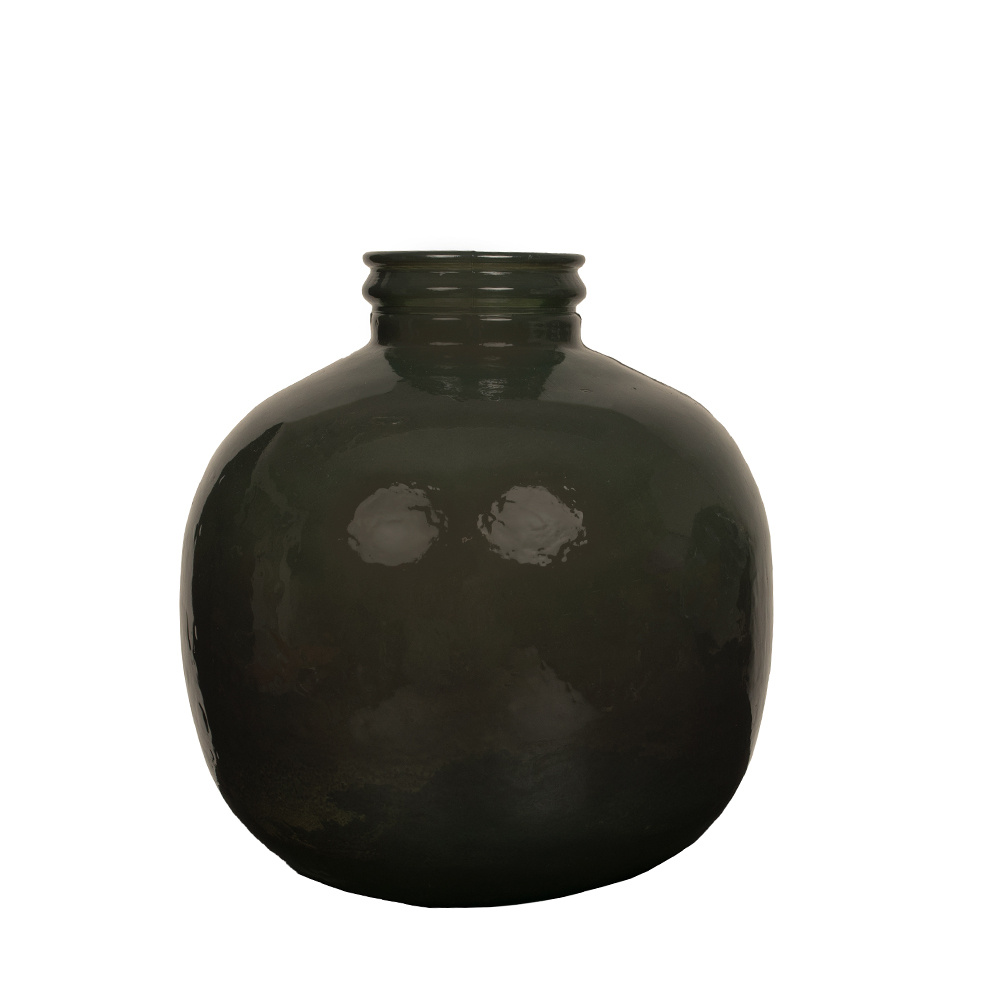 Βάζο από ανακυκλωμένο γυαλί - Λαδί 32x32x35 εκ. | Ripe Olive