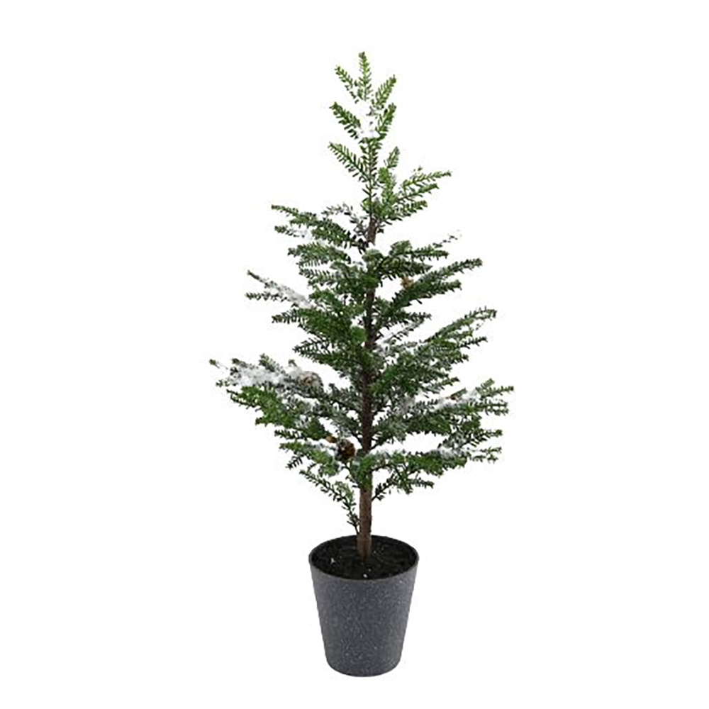 ALNUS ΧΡΙΣΤΟΥΓΕΝΝΙΑΤΙΚΟ ΔΕΝΤΡΟ ΣΕ ΓΛΑΣΤΡΑ 38x38x82cm PVC ΠΡΑΣΙΝΟ ΓΚΡΙ PE