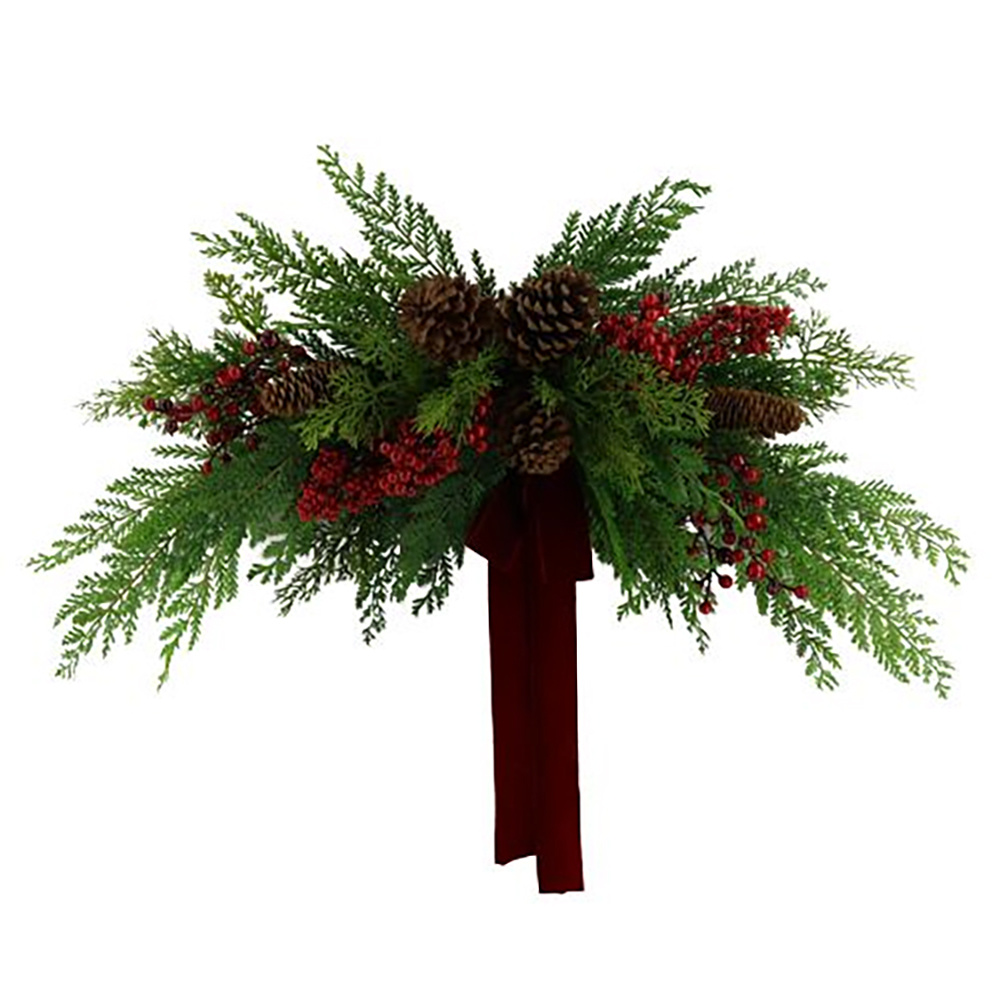 ODUM ΧΡΙΣΤΟΥΓΕΝΝΙΑΤΙΚΗ ΑΨΙΔΑ ΜΕ ΓΚΙ 71x16x30cm PVC ΠΡΑΣΙΝΟ ΚΟΚΚΙΝΟ PE