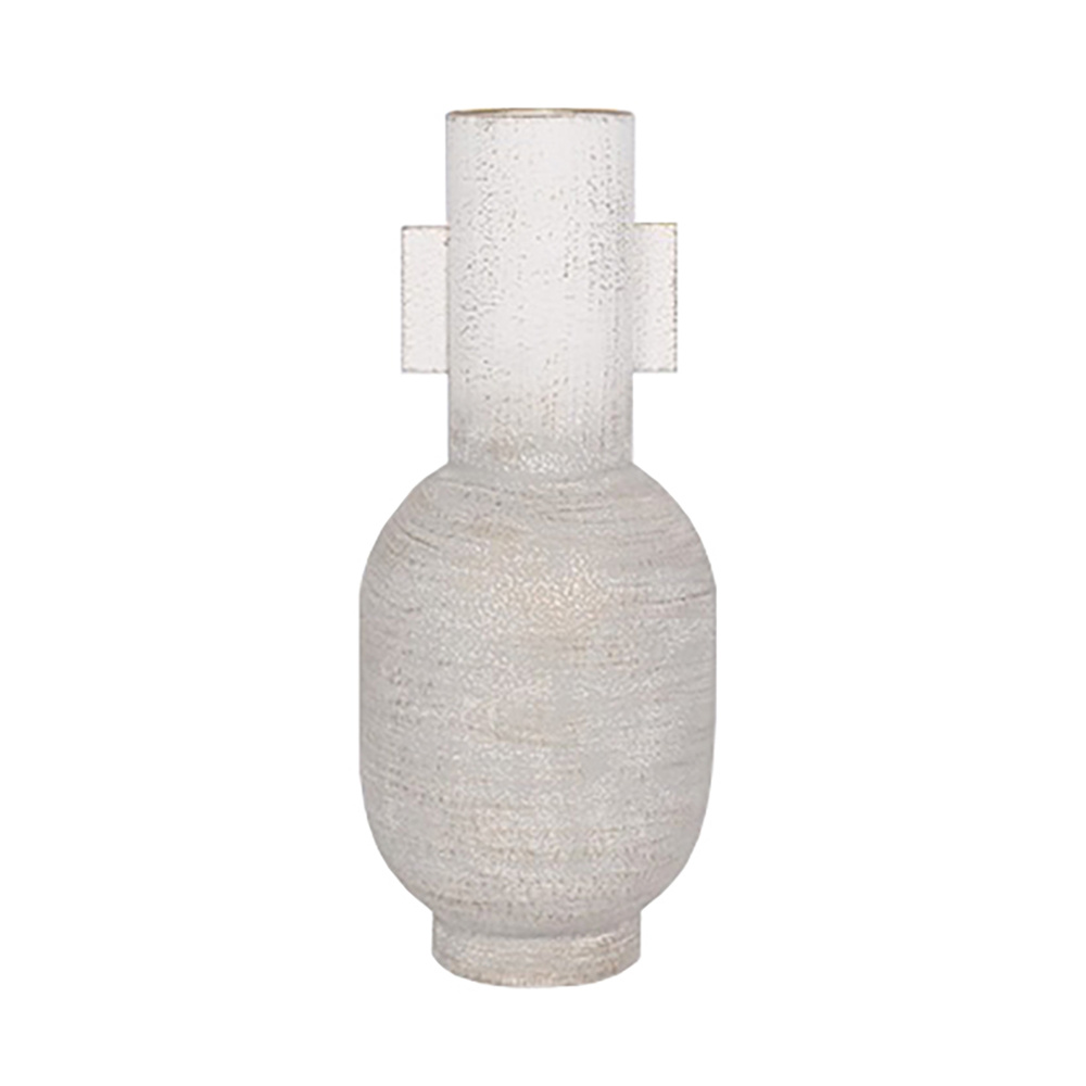 CILINDRO ΒΑΖΟ 16x16x40cm ΜΕΤΑΛΛΟ ΛΕΥΚΟ ΧΡΥΣΟ